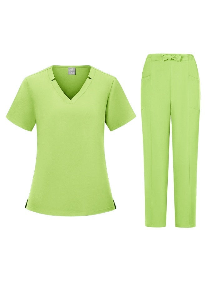 Women's Elastic Doctor Nurse Surgical Gown Work Clothes - Image 1